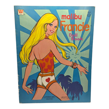 Libro de muñecas de Papel Vintage Francie Malibu Mattel año 1973