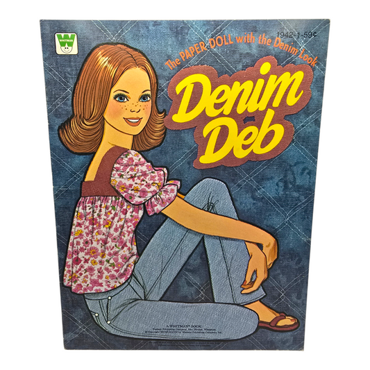 Libro de muñecas de Papel Vintage Denim Deb Año 1977