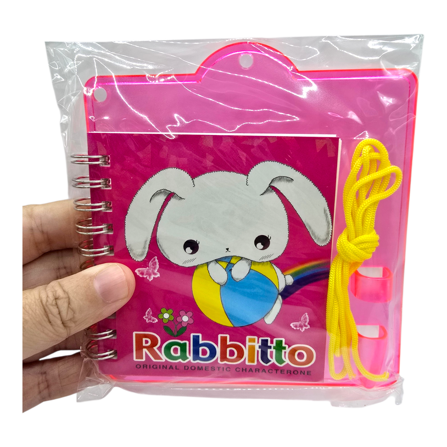 Memo Pad Vintage Libretita con base de acrílico hecha en Korea MOOGEEGAE Fancy Genéricos Rabbitto Rosa