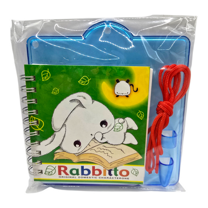 Memo Pad Vintage Libretita con base de acrílico hecha en Korea MOOGEEGAE Fancy Genéricos Rabbitto azul