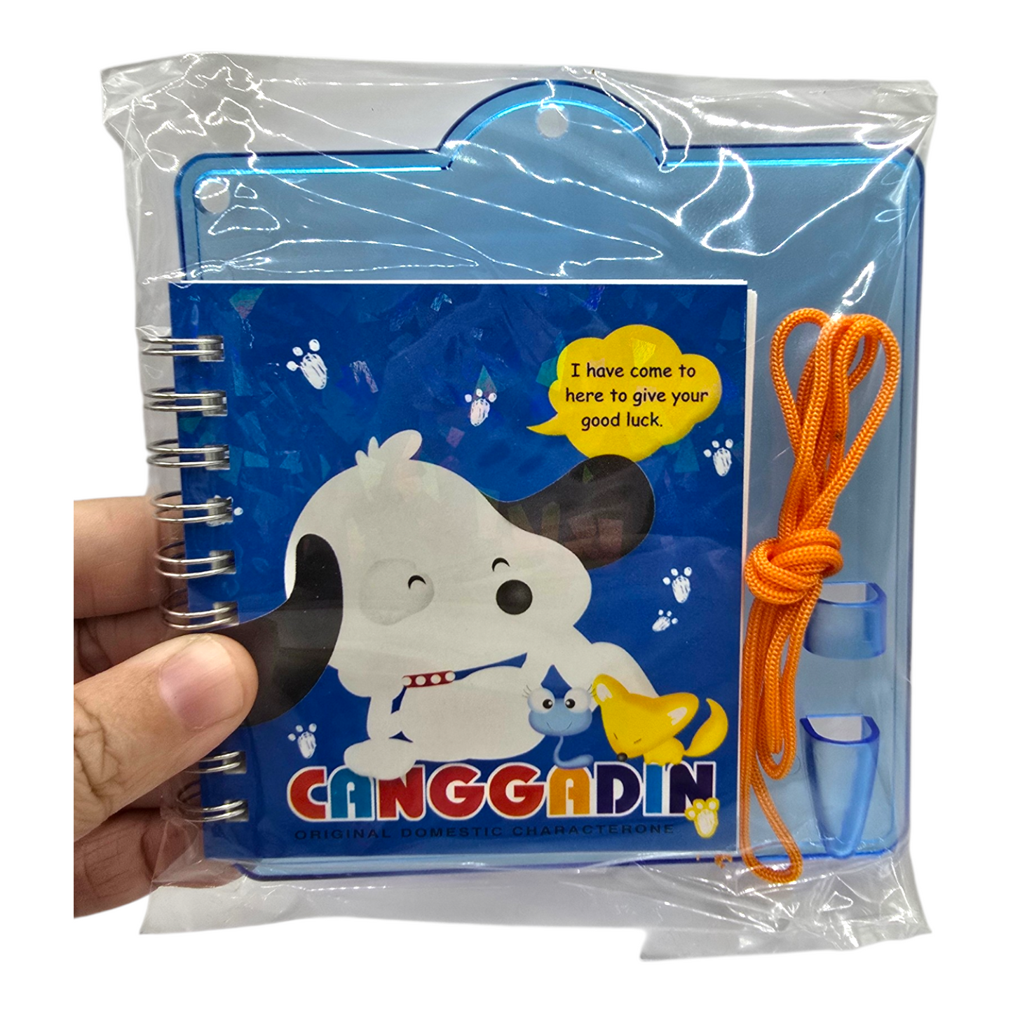 Memo Pad Vintage Libretita con base de acrílico hecha en Korea MOOGEEGAE Fancy Genéricos Canggadin Azul