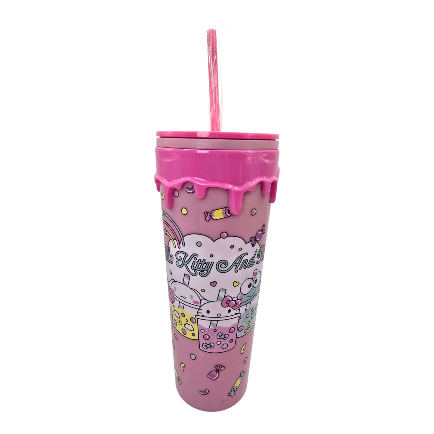 Vaso tumbler de Acrílico Hello Kitty Sanrio BioWorld 710 ml 24 oz