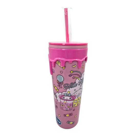 Vaso tumbler de Acrílico Hello Kitty Sanrio BioWorld 710 ml 24 oz