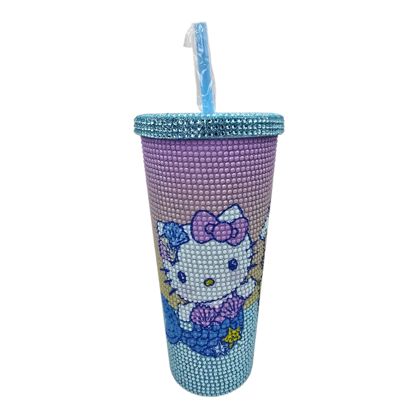 ⚠️Detalle en foto⚠️ Vaso tumbler de Acrílico con piedritas BioWorld 470 ml 16 oz