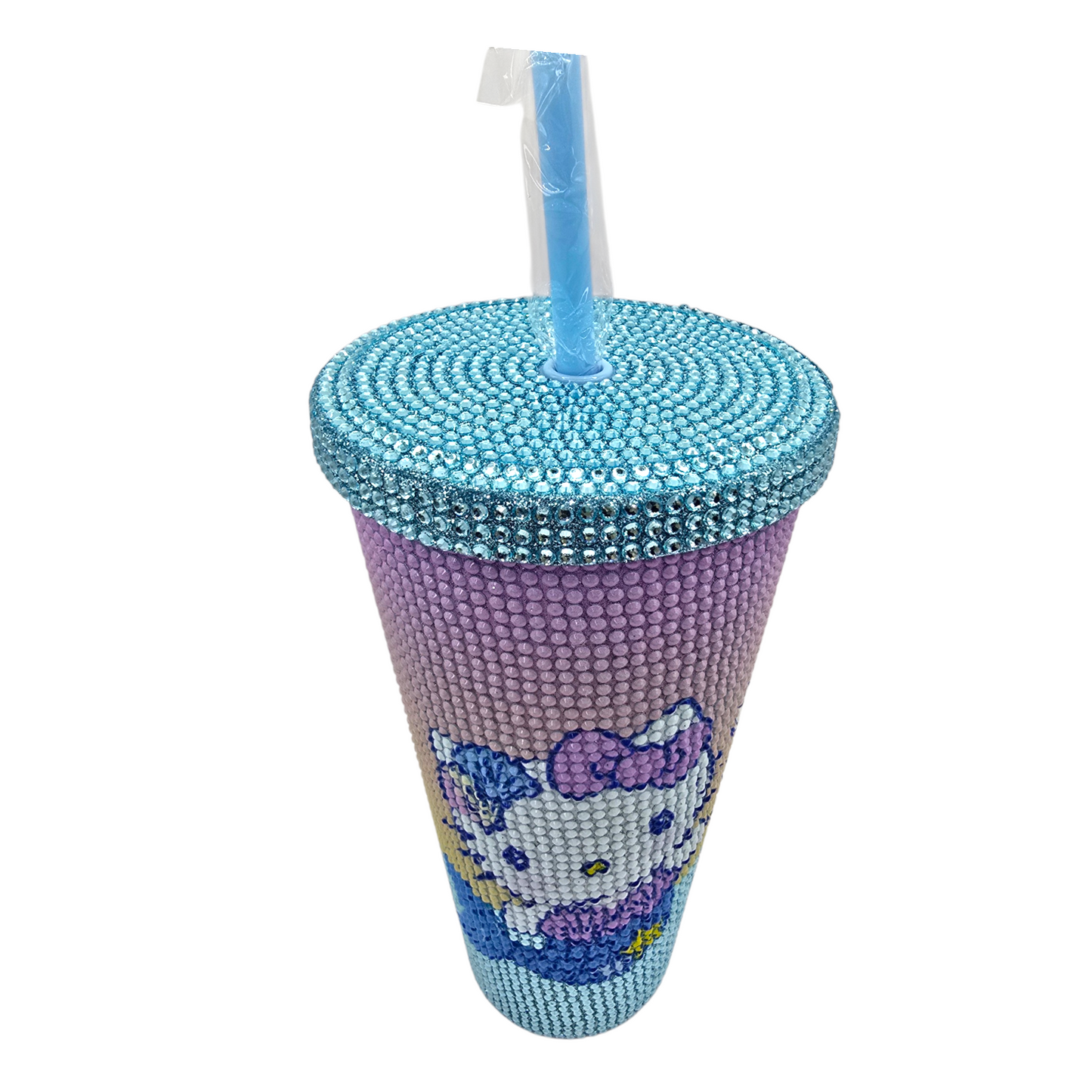 ⚠️Detalle en foto⚠️ Vaso tumbler de Acrílico con piedritas BioWorld 470 ml 16 oz