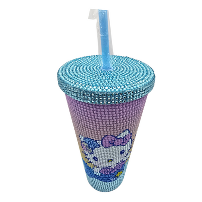 ⚠️Detalle en foto⚠️ Vaso tumbler de Acrílico con piedritas BioWorld 470 ml 16 oz