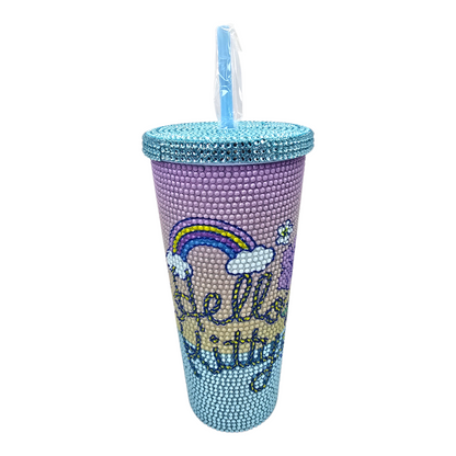 ⚠️Detalle en foto⚠️ Vaso tumbler de Acrílico con piedritas BioWorld 470 ml 16 oz