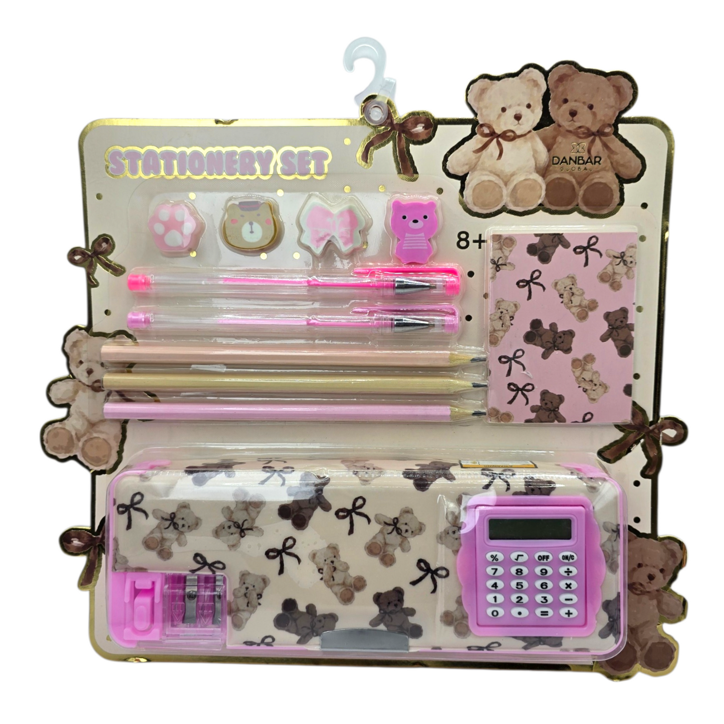 Set de Papelería con Estuche Retro Ositos