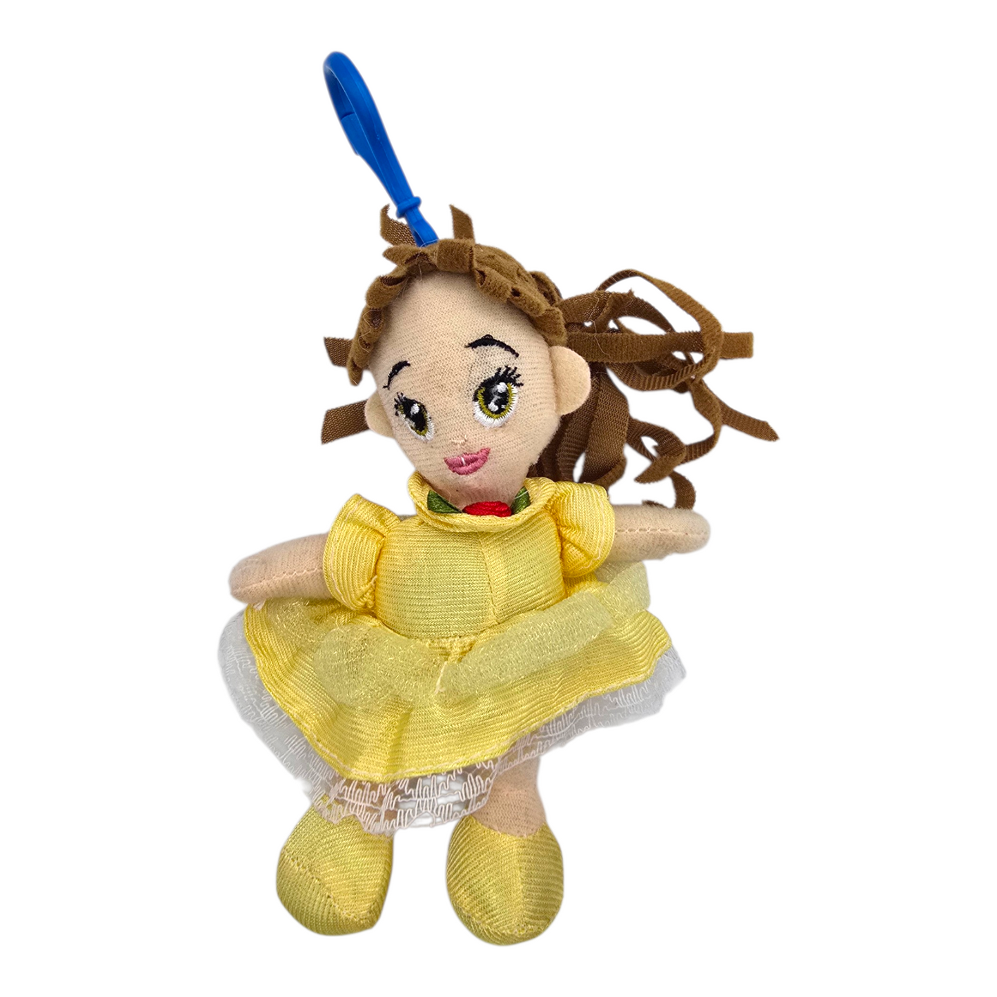 Llavero bag clip Vintage Fisher Price Princesas Disney año 2002 Belle Beauty and the Beast Bella y Bestia
