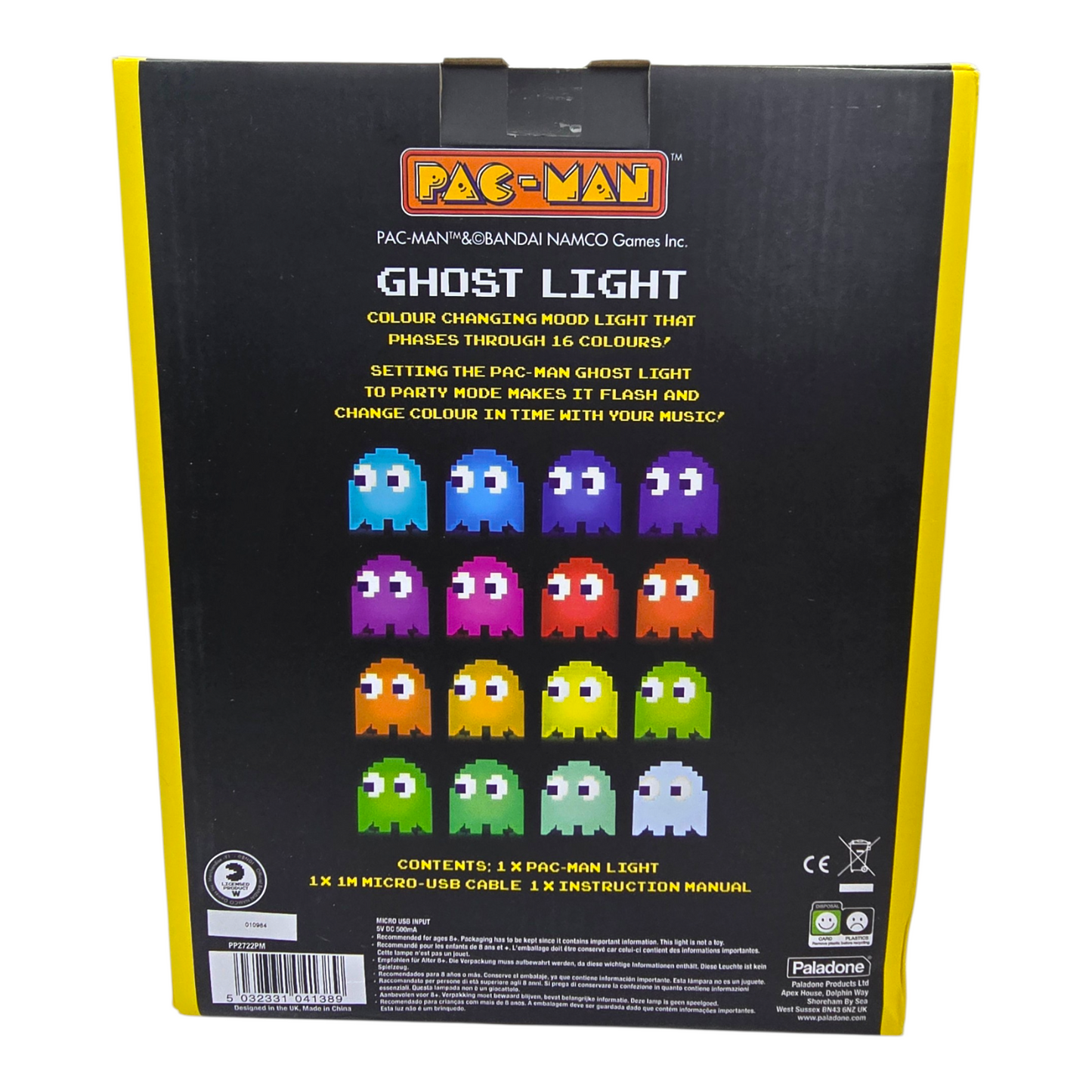Pac-man lámpara de fantasma Paladone  19cm x 19cm aprox