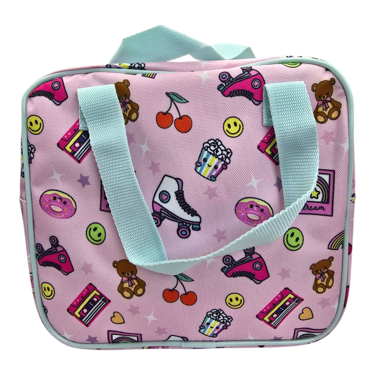 Lonchera bolsa aislada estampado retro térmica 23cm x 21cm x 12cm aprox