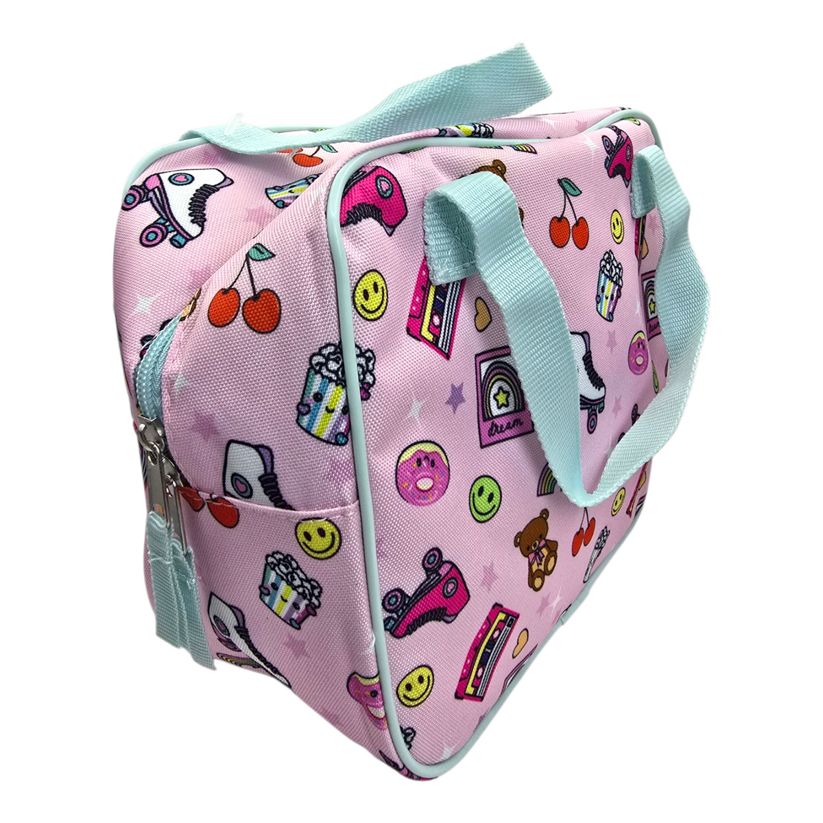 Lonchera bolsa aislada estampado retro térmica 23cm x 21cm x 12cm aprox