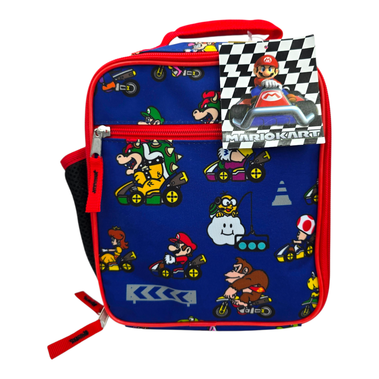 Lonchera bolsa aislada Mario Bros Mario Kart original licencia 24cm x 20cm x 8cm aprox