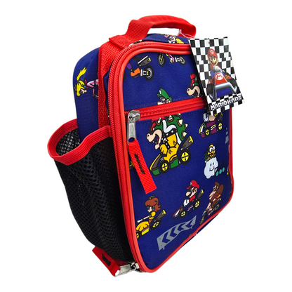 Lonchera bolsa aislada Mario Bros Mario Kart original licencia 24cm x 20cm x 8cm aprox