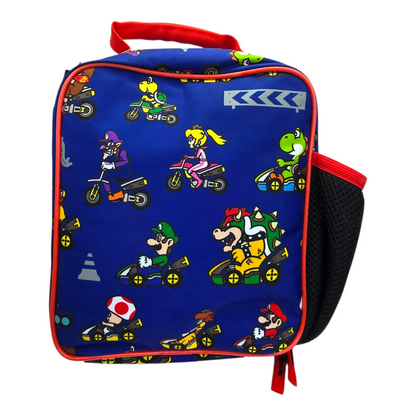 Lonchera bolsa aislada Mario Bros Mario Kart original licencia 24cm x 20cm x 8cm aprox