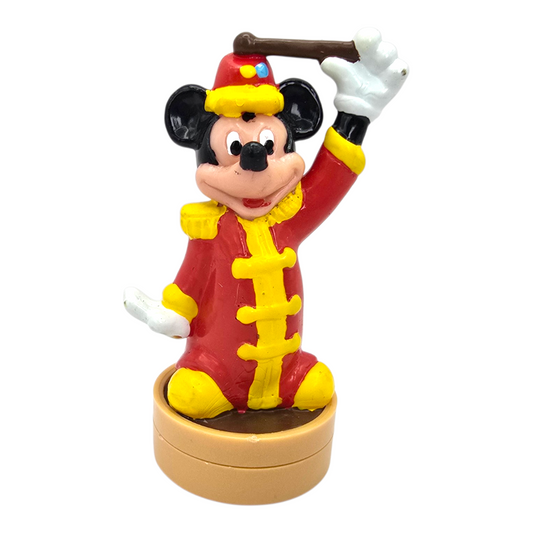 Sello vintage autoentintable Disney Mickey bastonero marca Applause años 90's "Clave de Sol" (requieren hidratación de tinta)