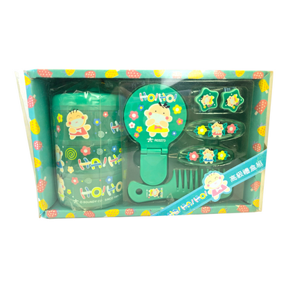 Set de accesorios para peinar vintage Japonés Soundy 1981 Verde