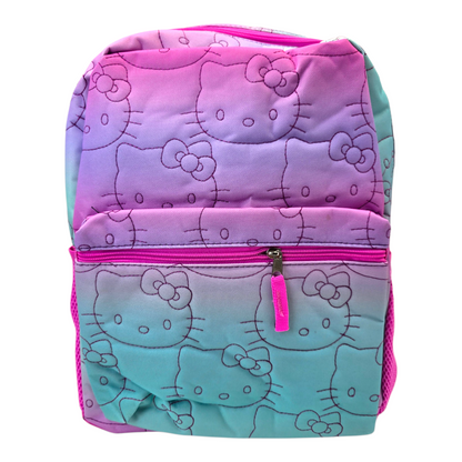 Mochila Hello Kitty ombre original de licencia Sanrio 42x33cm aprox