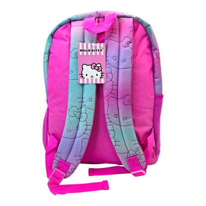 Mochila Hello Kitty ombre original de licencia Sanrio 42x33cm aprox