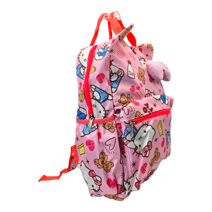 Mochila Hello Kitty con moño loneta licencia 42x36cm aprox