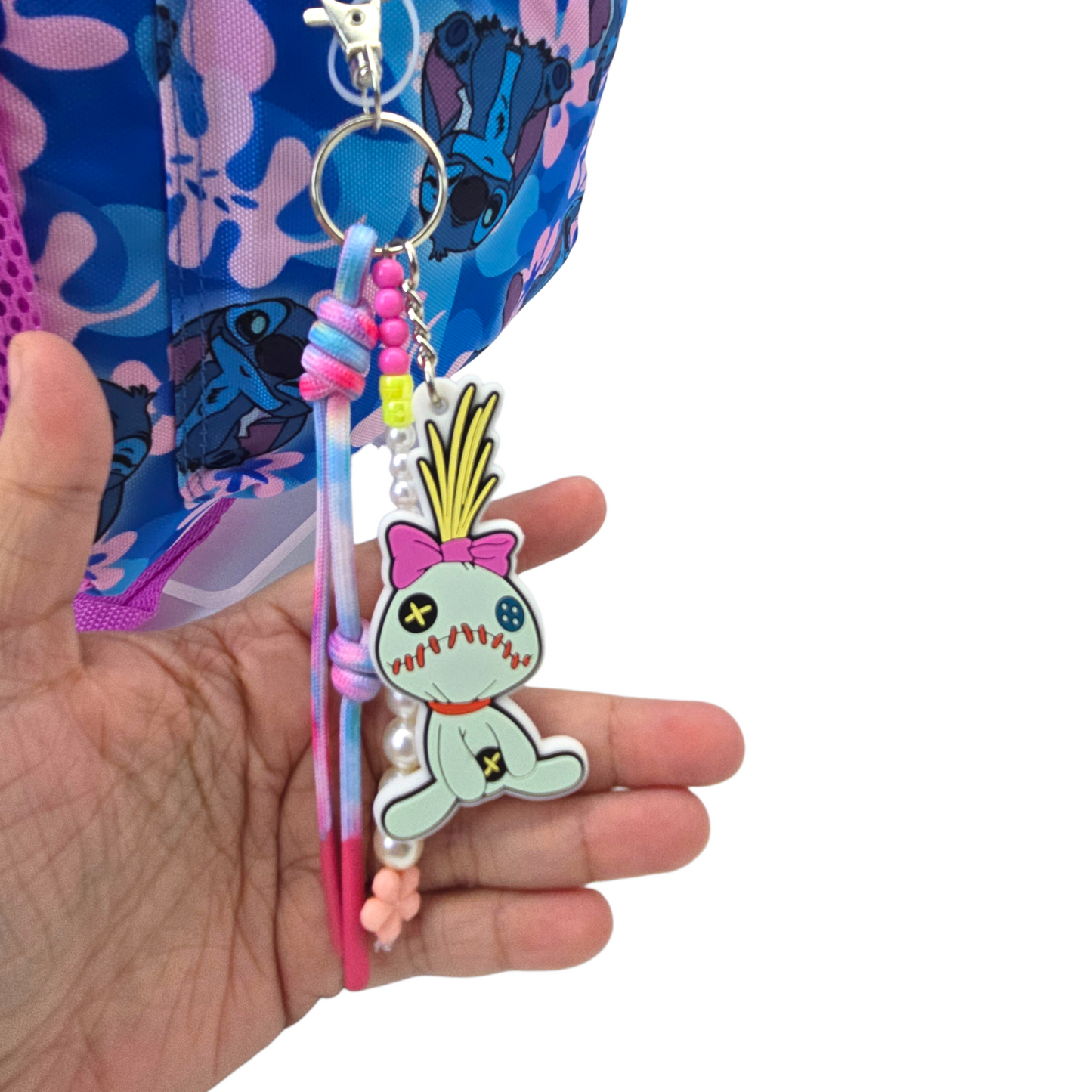 Mochila Stitch licencia Disney original con charm 40x30cm aprox
