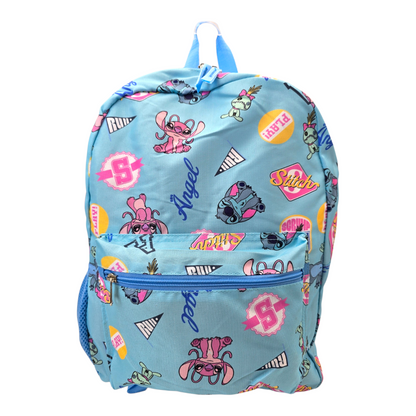 Mochila Stitch con Angel Celeste Bioworld Disney 43x30cm aprox