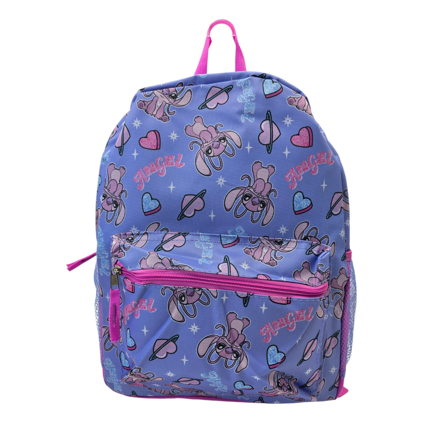 Mochila Angel Stitch Lila original licencia Disney 43x30cm aprox