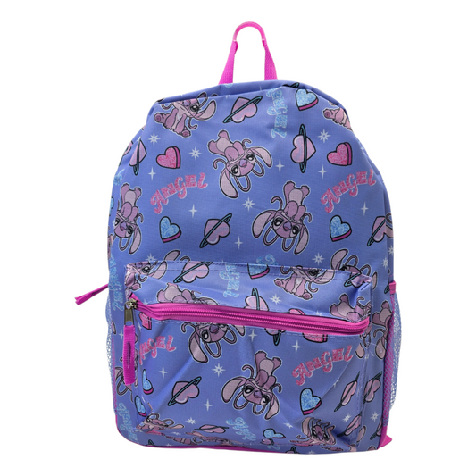 Mochila Angel Stitch Lila original licencia Disney 43x30cm aprox