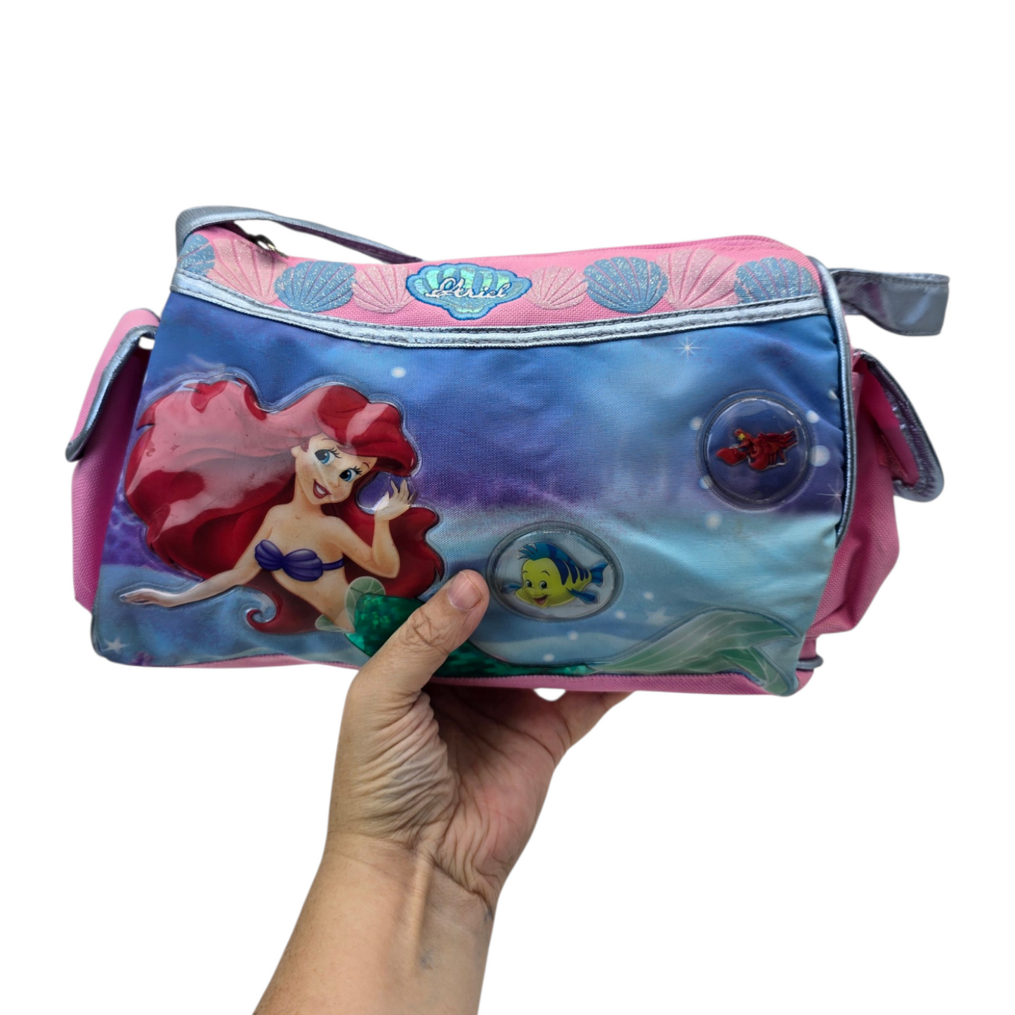 Bolsa pequeña de hombro vintage Sirenita Little Mermaid Ariel Disney 20x30cm aprox