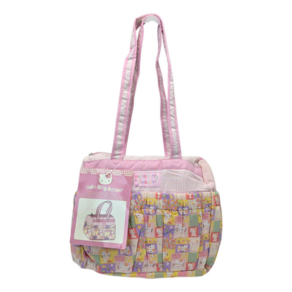 Bolsa pañalera vintage Hello Kitty babies Sanrio original con aislante año 2004 con tapete cambiador 34x28cm aprox
