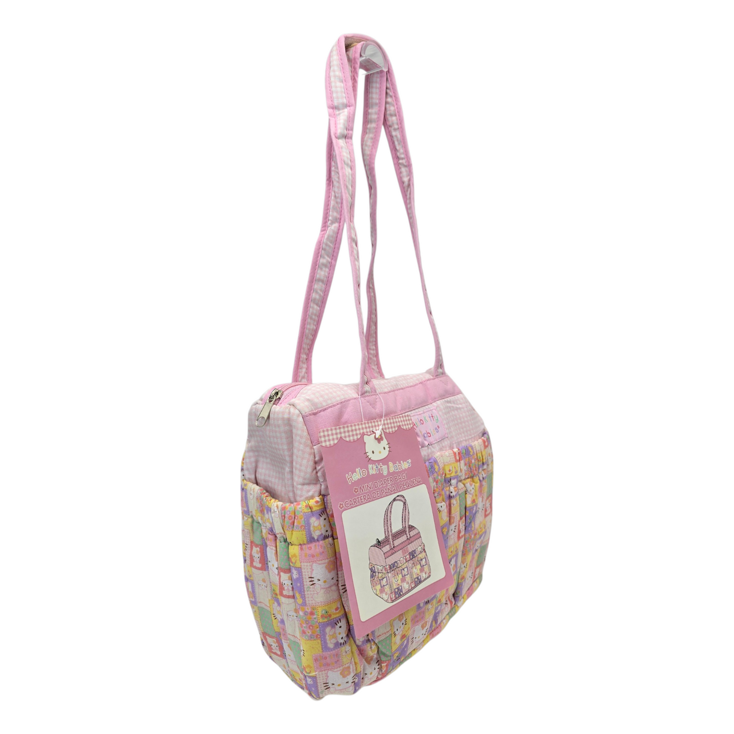 Bolsa pañalera vintage Hello Kitty babies Sanrio original con aislante año 2004 con tapete cambiador 34x28cm aprox