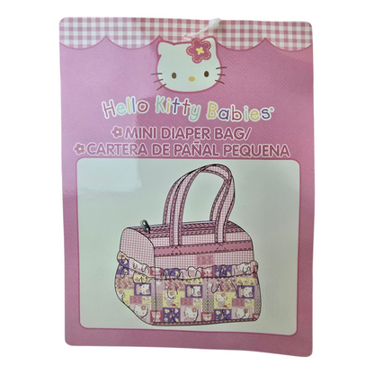 Bolsa pañalera vintage Hello Kitty babies Sanrio original con aislante año 2004 con tapete cambiador 34x28cm aprox