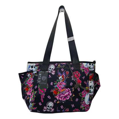 Bolso luch tote Ed Hardy aislado con 2 tupper