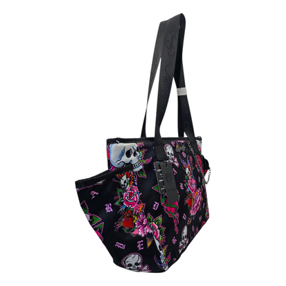 Bolso luch tote Ed Hardy aislado con 2 tupper