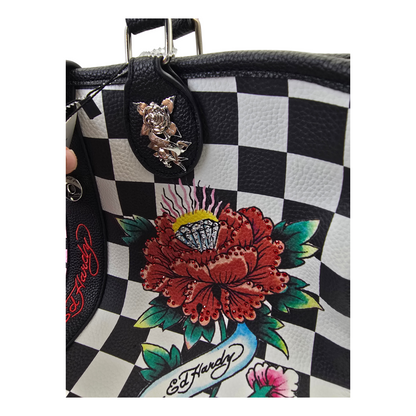 Bolso Ed Hardy checkers  41x24cm aprox