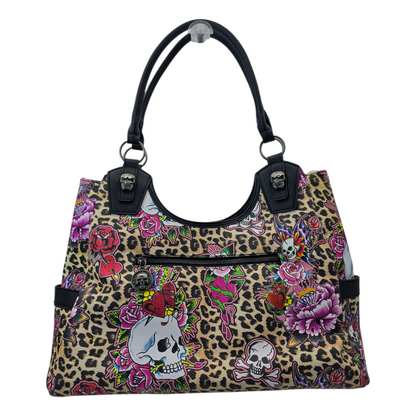 Bolso tote Ed Hardy con mezclilla 46x30cm aprox