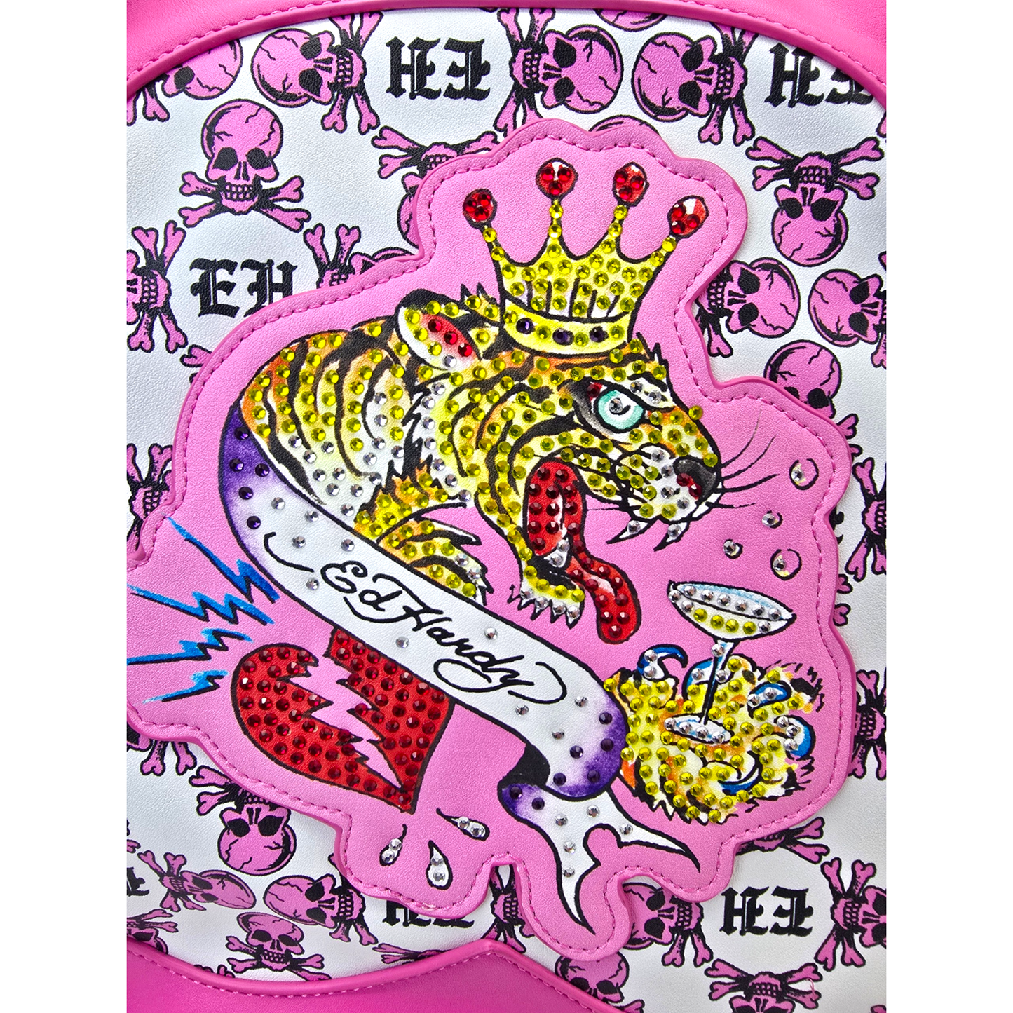 Tote Ed Hardy rosa 40x30cm aprox
