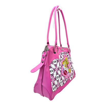 Tote Ed Hardy rosa 40x30cm aprox