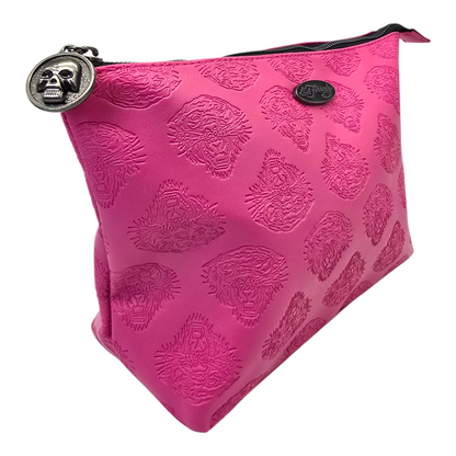 Pouch cosmetiquera Ed Hardy bolsa rosa grabado 32x21cm aprox