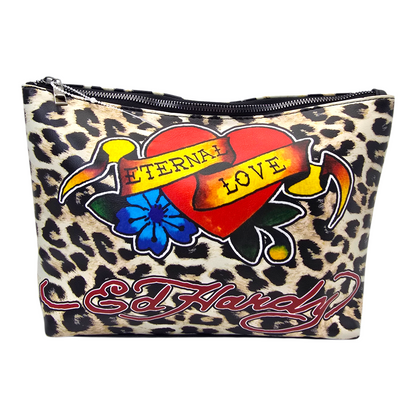 Pouch cosmetiquera Ed Hardy bolsa animal print 32x21cm aprox