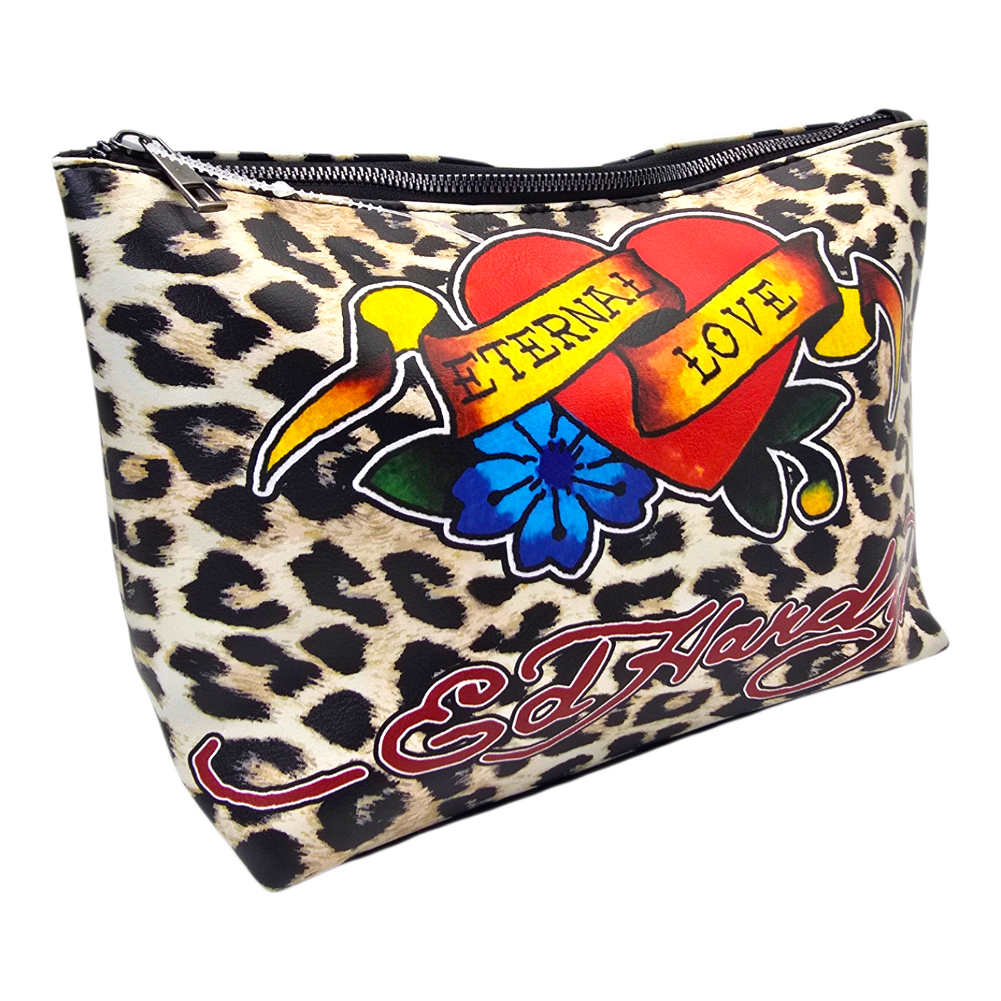 Pouch cosmetiquera Ed Hardy bolsa animal print 32x21cm aprox