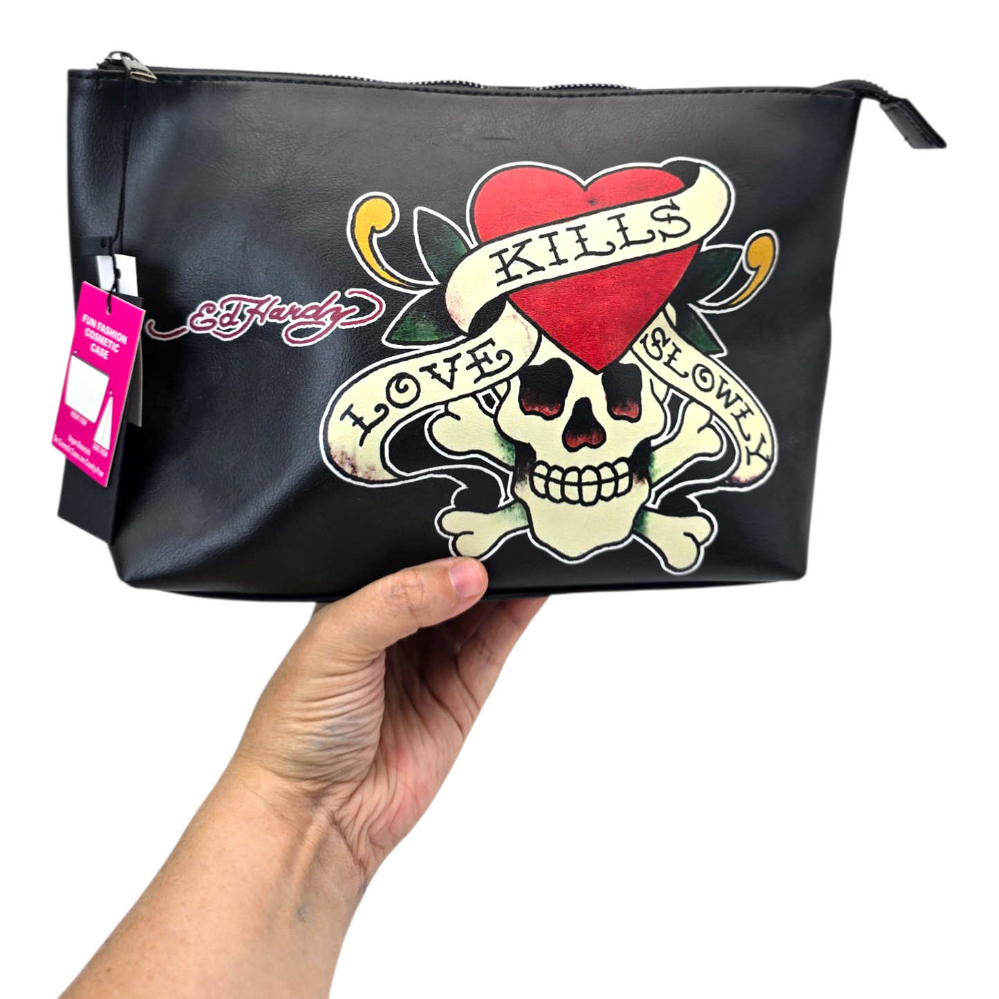 Pouch cosmetiquera Ed Hardy bolsa love kills 32x21cm aprox