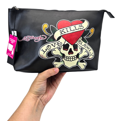 Pouch cosmetiquera Ed Hardy bolsa love kills 32x21cm aprox
