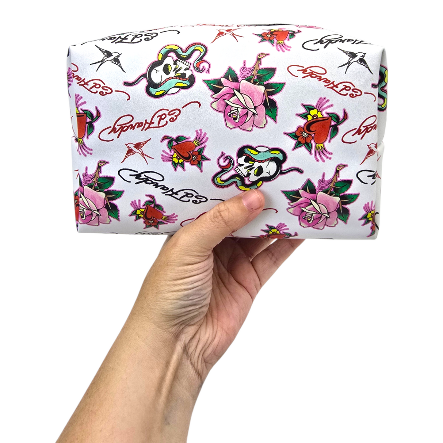 Pouch cosmetiquera Ed Hardy bolsa rectangular 26x19cm aprox