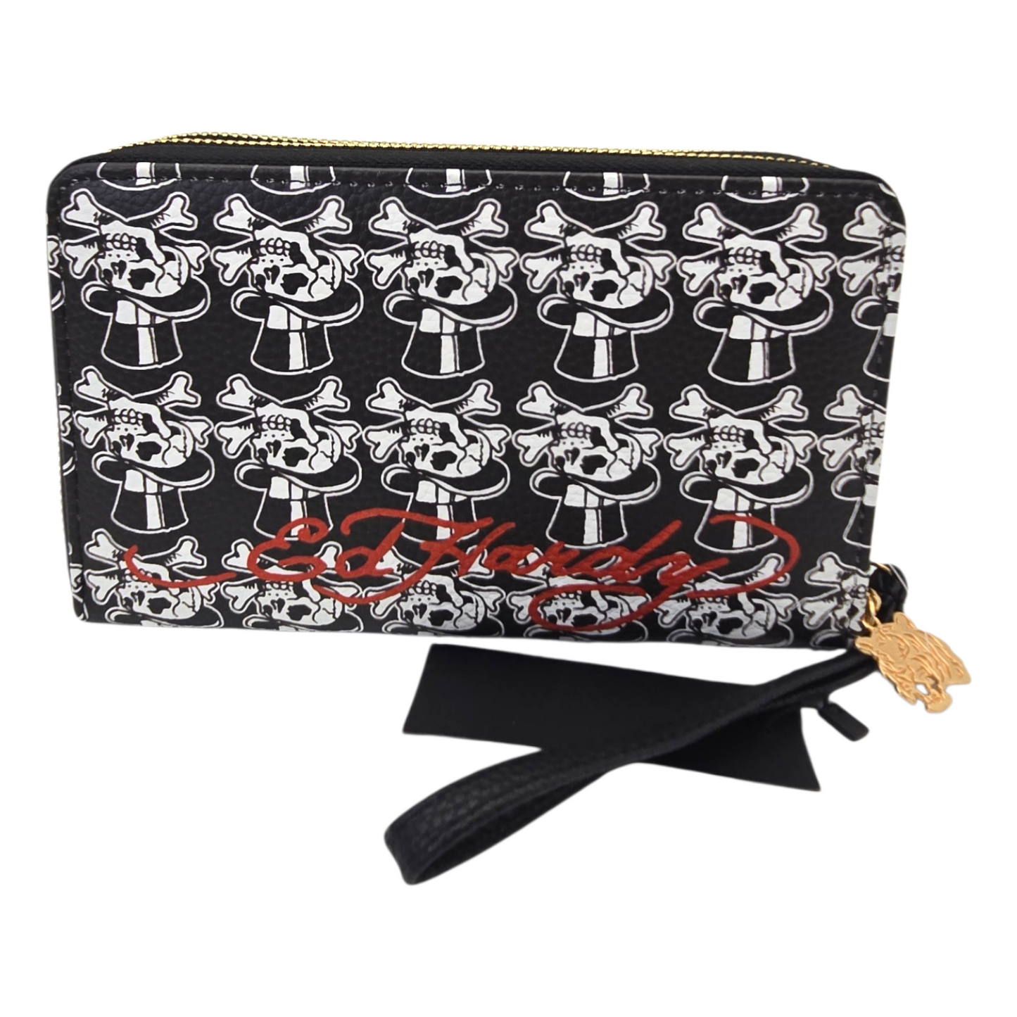 Cartera monedero doble Ed Hardy negra tigre