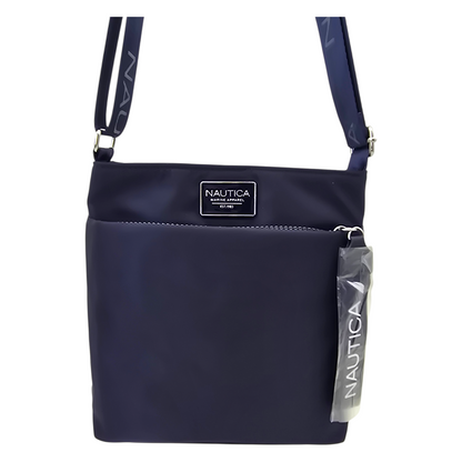 Crossbody Náutica azul marino satinada 23x24cm aprox