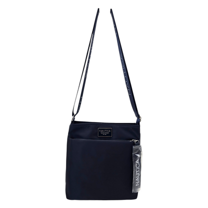 Crossbody Náutica azul marino satinada 23x24cm aprox