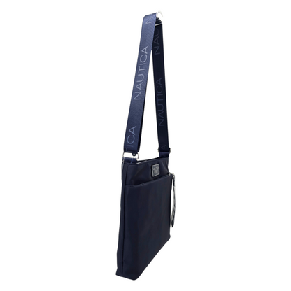 Crossbody Náutica azul marino satinada 23x24cm aprox