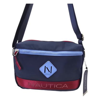 Crossbody Náutica azul marino horizontal  24x17cm aprox