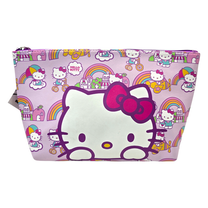 Estuche cosmetiquera bolsa Hello Kitty Lila arcoiris  29x20cm aprox